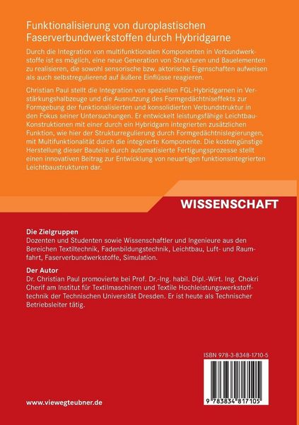 Produktbild: Funktionalisierung von duroplastischen Faserverbundwerkstoffen durch Hybridgarne