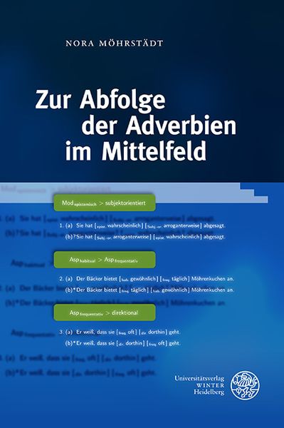 Produktbild: Zur Abfolge der Adverbien im Mittelfeld