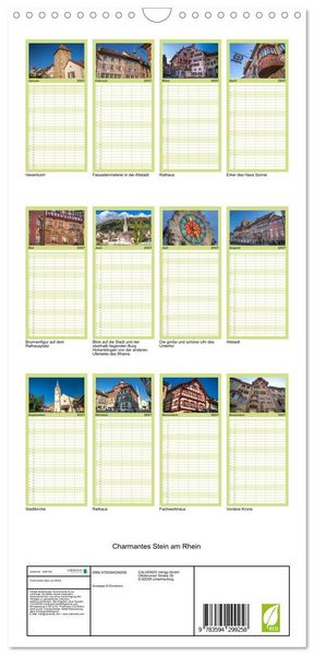 Produktbild: Familienplaner 2027 - Charmantes Stein am Rhein mit 5 Spalten (Wandkalender, 21 x 45 cm) CALVENDO