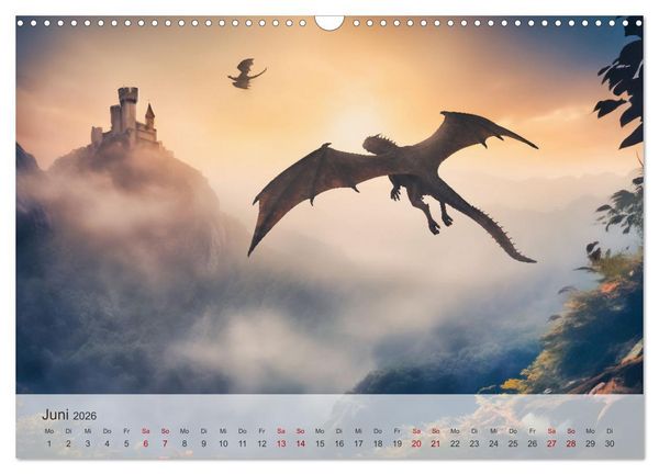 Produktbild: Im Land der sch&ouml;nen Drachen (Wandkalender 2026 DIN A3 quer), CALVENDO Monatskalender