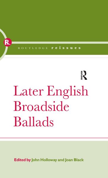 Produktbild: Later English Broadside Ballads