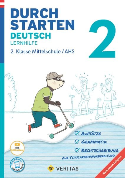 Produktbild: Durchstarten Deutsch 2. Klasse Mittelschule/AHS Lernhilfe