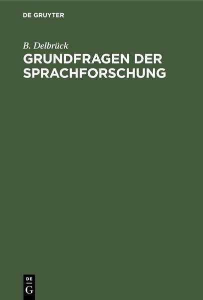 Produktbild: Grundfragen der Sprachforschung