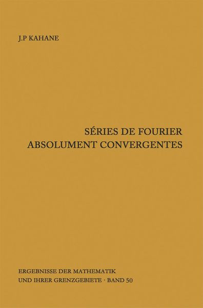 Produktbild: S&eacute;ries de Fourier absolument convergentes