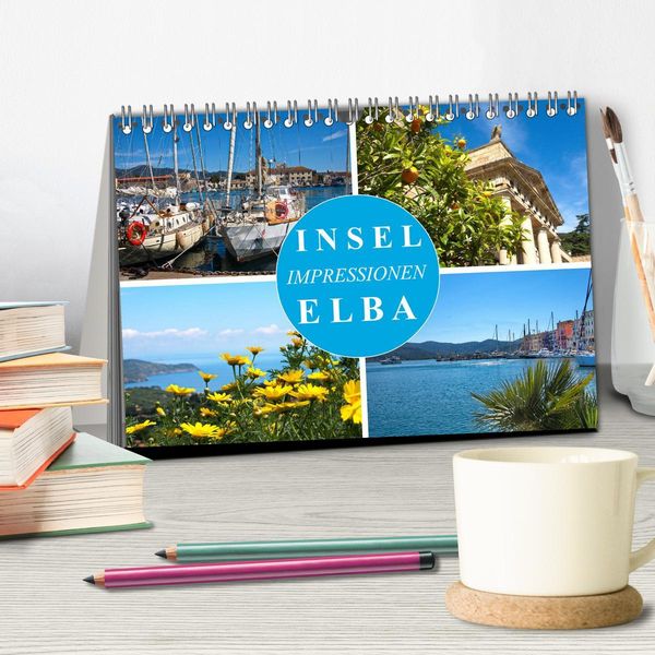 Produktbild: Insel Elba Impressionen (Tischkalender 2026 DIN A5 quer), CALVENDO Monatskalender