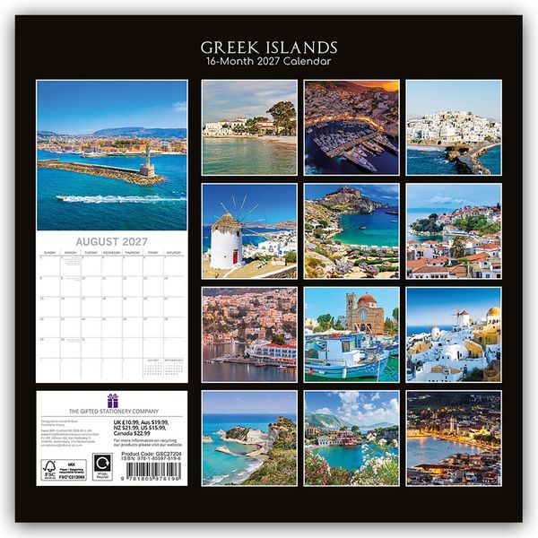 Produktbild: Greek Islands &ndash; Griechische Inseln 2027 &ndash; 16-Monatskalender
