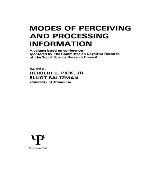 Produktbild: Modes of Perceiving and Processing Information