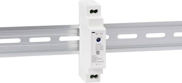 Produktbild: TRU COMPONENTS TC-13713364 Hutschienen-Netzteil (DIN-Rail) Verbrauch (StandBy) 0.3 W 24 V/DC 0.625 A 15 W Anzahl Ausg&auml;nge:1 x Inhalt 1 St.