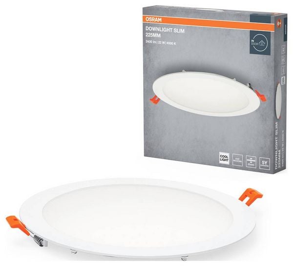 Produktbild: OSRAM HOMELIGHTING 4099854445248 Downlight Slim 225mm 22W 4000K LED-Deckenleuchte 22.00 W Wei&szlig;
