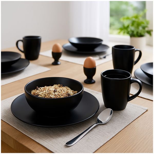 Produktbild: NTK-Collection Geschirrset 20-teilig Antonia schwarz Keramik