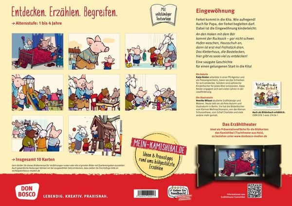 Produktbild: Viel Spaß in der Kita, Ferkel! Kamishibai Bildkartenset