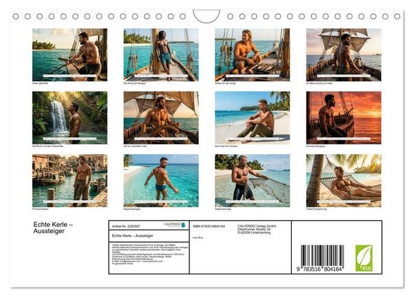Produktbild: Echte Kerle &ndash; Aussteiger (Wandkalender 2027 DIN A4 quer), CALVENDO Monatskalender