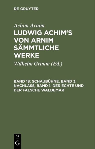 Produktbild: Schaub&uuml;hne, Band 3. Nachlass, Band 1. Der echte und der falsche Waldemar