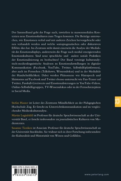 Produktbild: Mediale Emotionskulturen