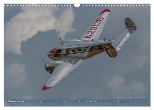 Produktbild: Historische Propellerflugzeuge 2026 (Wandkalender 2026 DIN A3 quer), CALVENDO Monatskalender