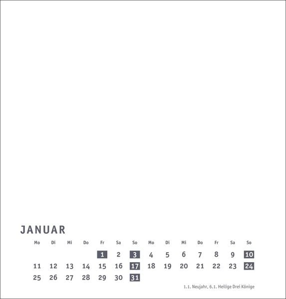 Produktbild: Premium-Bastelkalender wei&szlig; mittel 2027