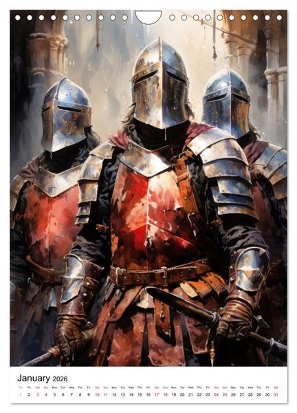 Produktbild: Medieval Legends (Wall Calendar 2026 DIN A4 portrait), CALVENDO 12 Month Wall Calendar