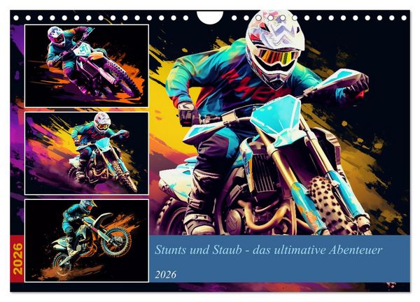 Stunts und Staub - das ultimative Abenteuer (Wandkalender 2026 DIN A4 quer), CALVENDO Monatskalender
