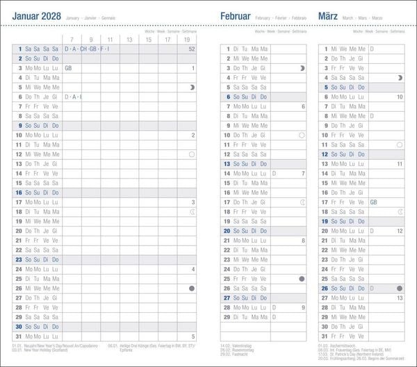 Produktbild: Leporello, schwarz Kalender 2027