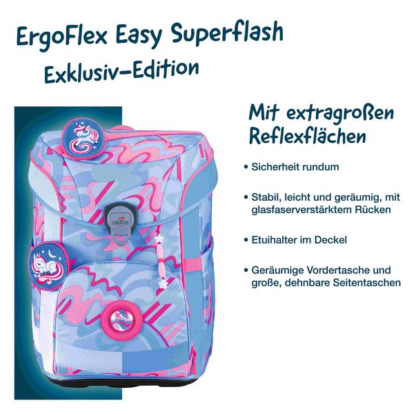 Produktbild: DerDieDas Schulranzen Set ErgoFlex Easy Superflash, Schulranzen Set, 5tlg, Magic Unicorn