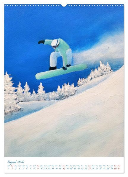 Produktbild: Colourful snowboard power world (Wall Calendar 2026 DIN A2 portrait), CALVENDO 12 Month Wall Calendar