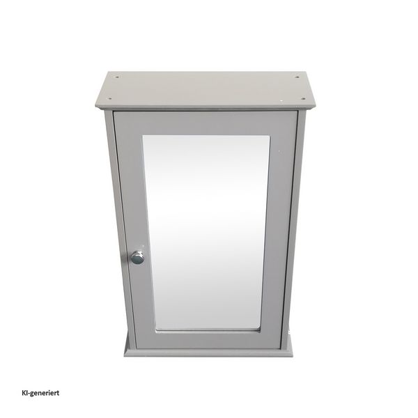 Produktbild: HTI-Living Bad Spiegelschrank im Landhaus Stil Holz Grau Wandspiegel mit Stauraum 34x53x15 cm
