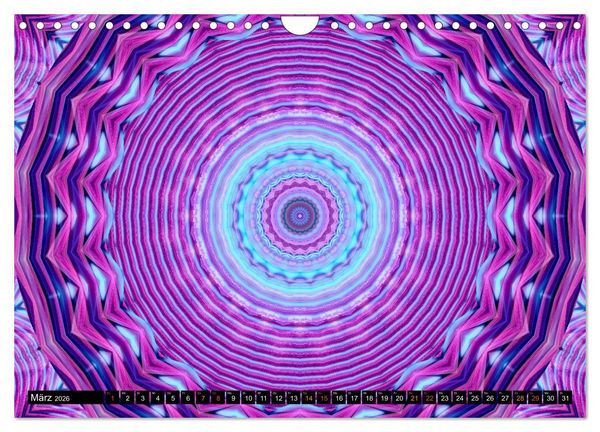 Produktbild: Energie - Mandalas, Spiritualit&auml;t durch die Farbe Lila (Wandkalender 2026 DIN A4 quer), CALVENDO Monatskalender