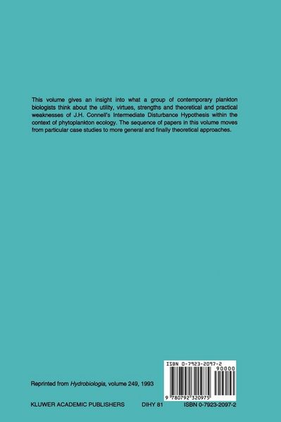 Produktbild: Intermediate Disturbance Hypothesis in Phytoplankton Ecology
