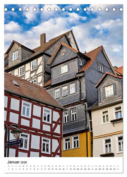 Marburg - Die Perle an der Lahn (Tischkalender 2026 DIN A5 hoch), CALVENDO Monatskalender