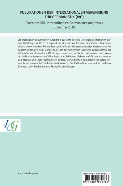 Produktbild: Akten des XIII. Internationalen Germanistenkongresses Shanghai 2015: Germanistik zwischen Tradition und Innovation