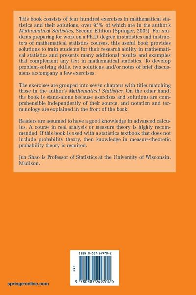 Produktbild: Mathematical Statistics: Exercises and Solutions