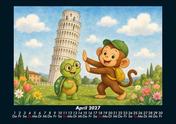 Produktbild: Taz & Milo entdecken ber&uuml;hmte Bauwerke 2027 Fotokalender DIN A5