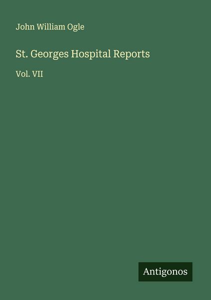 Produktbild: St. Georges Hospital Reports