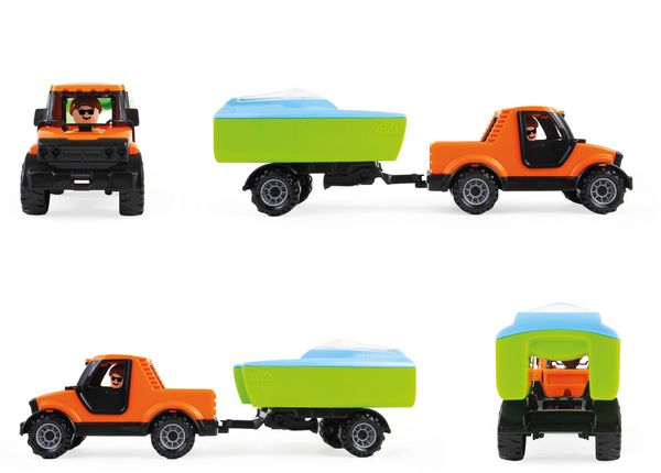 Produktbild: LENA 01633 - Truckies Pick Up mit Boaties-Anh&auml;nger
