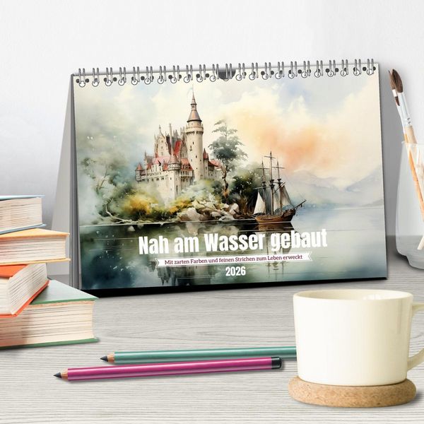 Produktbild: Nah am Wasser gebaut (Tischkalender 2026 DIN A5 quer), CALVENDO Monatskalender