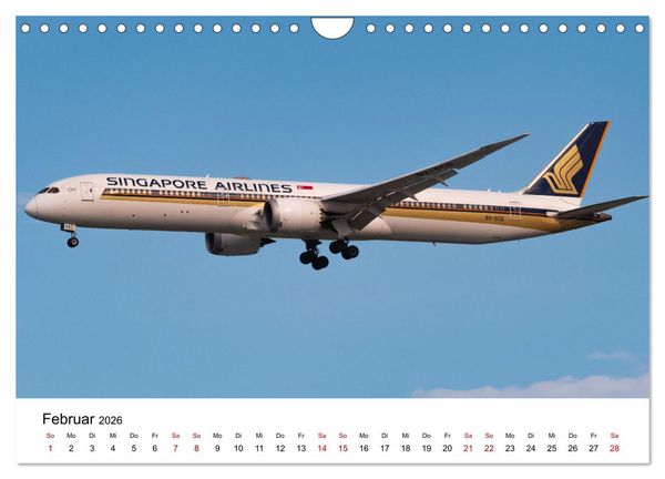 Produktbild: Singapore Airlines - Die ganze Flotte (Wandkalender 2026 DIN A4 quer), CALVENDO Monatskalender