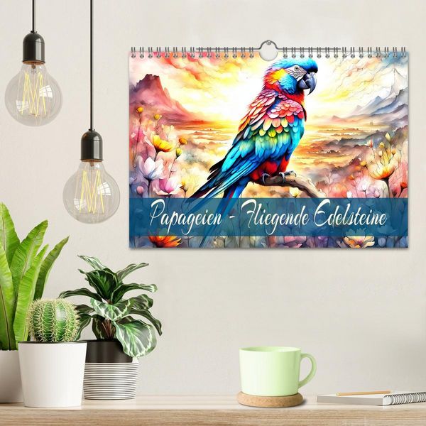 Produktbild: Papageien - Fliegende Edelsteine (Wandkalender 2026 DIN A4 quer), CALVENDO Monatskalender