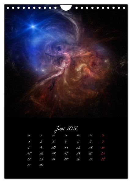 Produktbild: Die gro&szlig;e Reise in dem Universum (Wandkalender 2026 DIN A4 hoch), CALVENDO Monatskalender