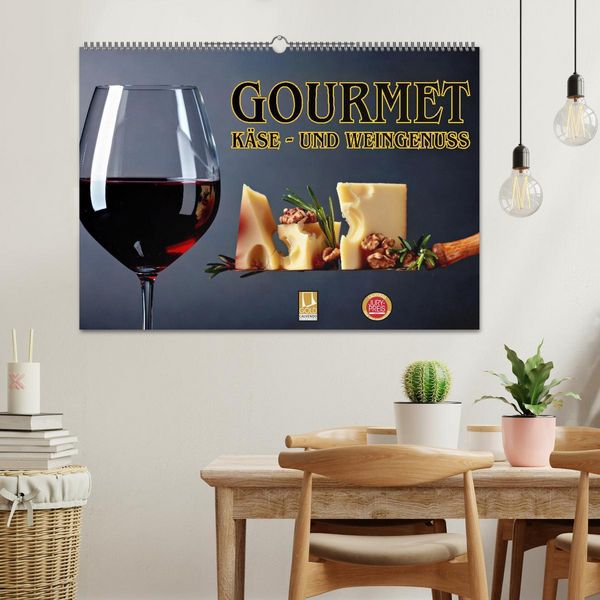 Produktbild: Gourmet K&auml;se - und Weingenuss (Wandkalender 2026 DIN A2 quer), CALVENDO Monatskalender