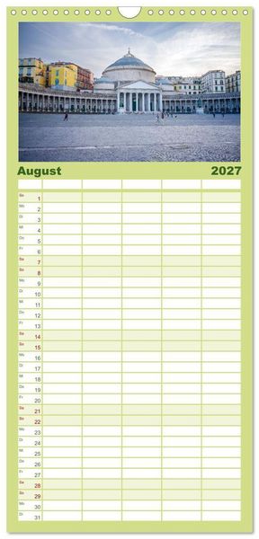 Produktbild: Familienplaner 2027 - Wundersch&ouml;nes Neapel - Bella Napoli mit 5 Spalten (Wandkalender, 21 x 45 cm) CALVENDO