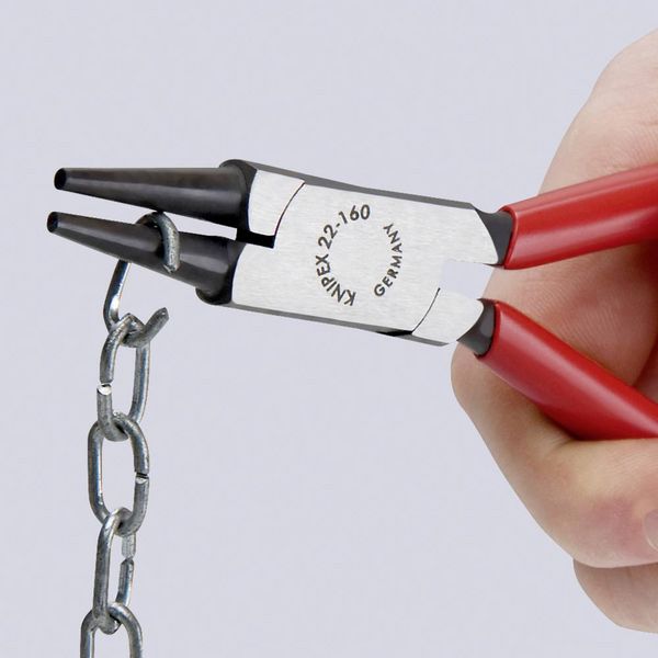 Produktbild: Knipex 22 01 160 Elektronik- u. Feinmechanik Rundzange Gerade Chrom-Vanadium Elektrostahl 160 mm