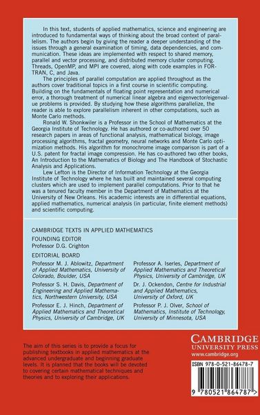 Produktbild: An Introduction to Parallel and Vector Scientific Computation