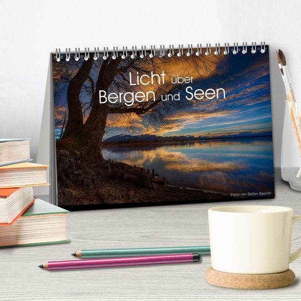 Produktbild: Licht &uuml;ber Bergen und Seen (Tischkalender 2026 DIN A5 quer), CALVENDO Monatskalender