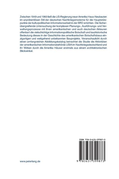 Produktbild: Das Amerika Haus als Bauaufgabe der Nachkriegszeit in der Bundesrepublik Deutschland