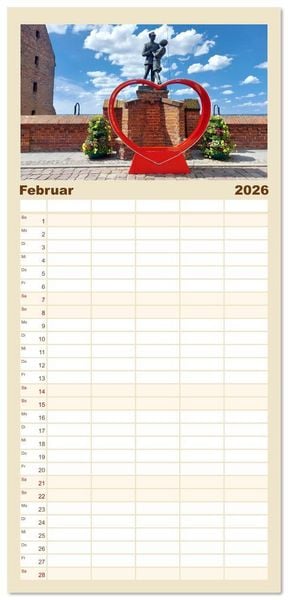 Produktbild: Familienplaner 2026 - Quer durch Polens Norden mit 5 Spalten (Wandkalender, 21 x 45 cm) CALVENDO