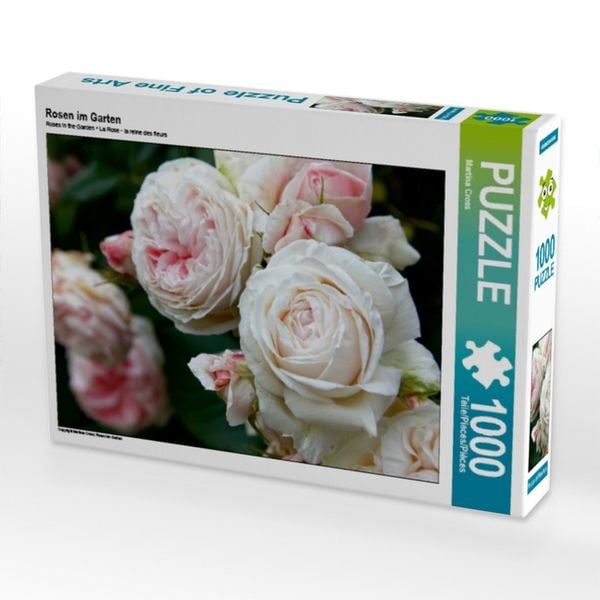 Produktbild: CALVENDO Puzzle Rosen im Garten | 1000 Teile Lege-Gr&ouml;&szlig;e 64x48cm Foto-Puzzle f&uuml;r gl&uuml;ckliche Stunden