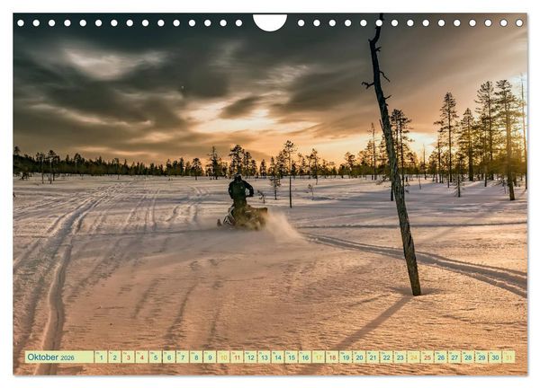 Produktbild: Schneemobil - so cool (Wandkalender 2026 DIN A4 quer), CALVENDO Monatskalender