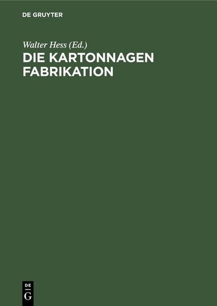 Produktbild: Die Kartonnagen Fabrikation