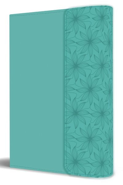 Biblia Rvr 1960 Tamaño Manual, Símil Piel Aquamarina Con Solapa E Imán / Spanish Bible Rvr 1960 Handy Size Large Print Leathersoft with Magnet,