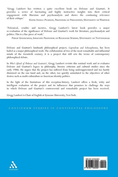 Produktbild: Who's Afraid of Deleuze and Guattari?